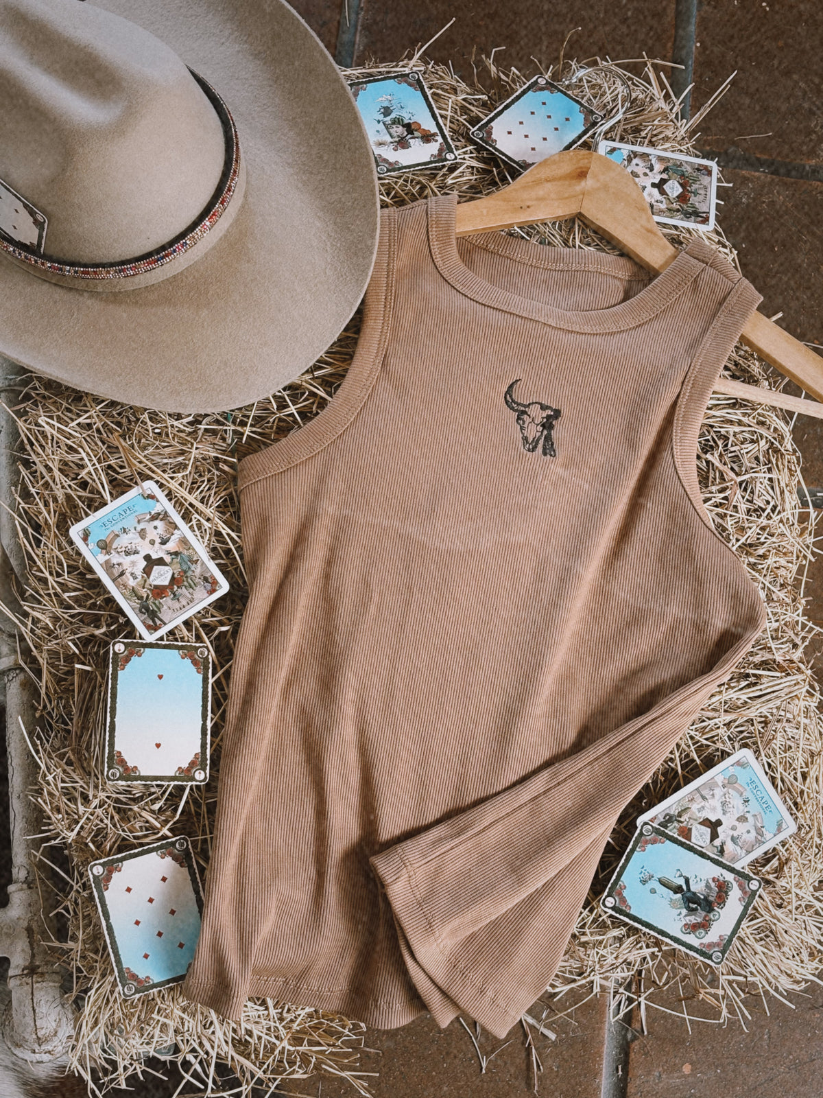 Brown Old Western Bull T-Shirt