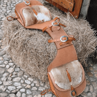 Beige Fluffy Saddlebag