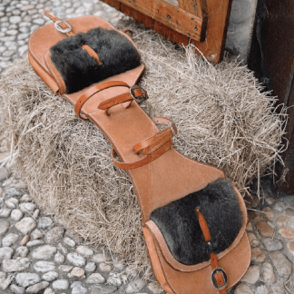 Brown Fluffy Saddlebag