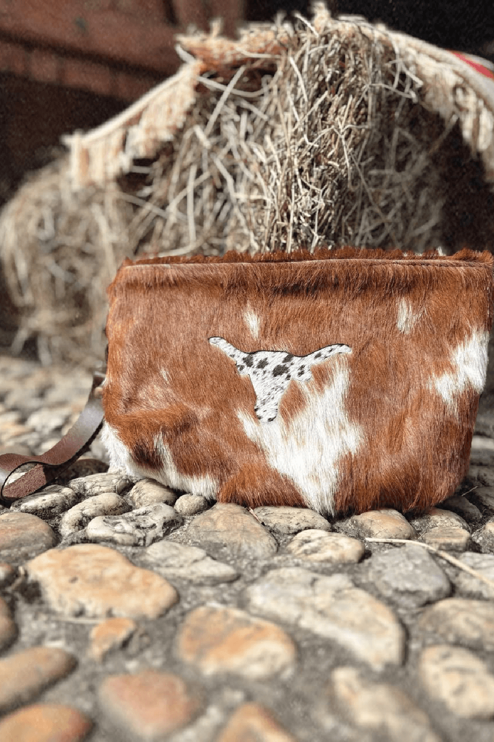 Cowhide Bull/Cosmetiquera