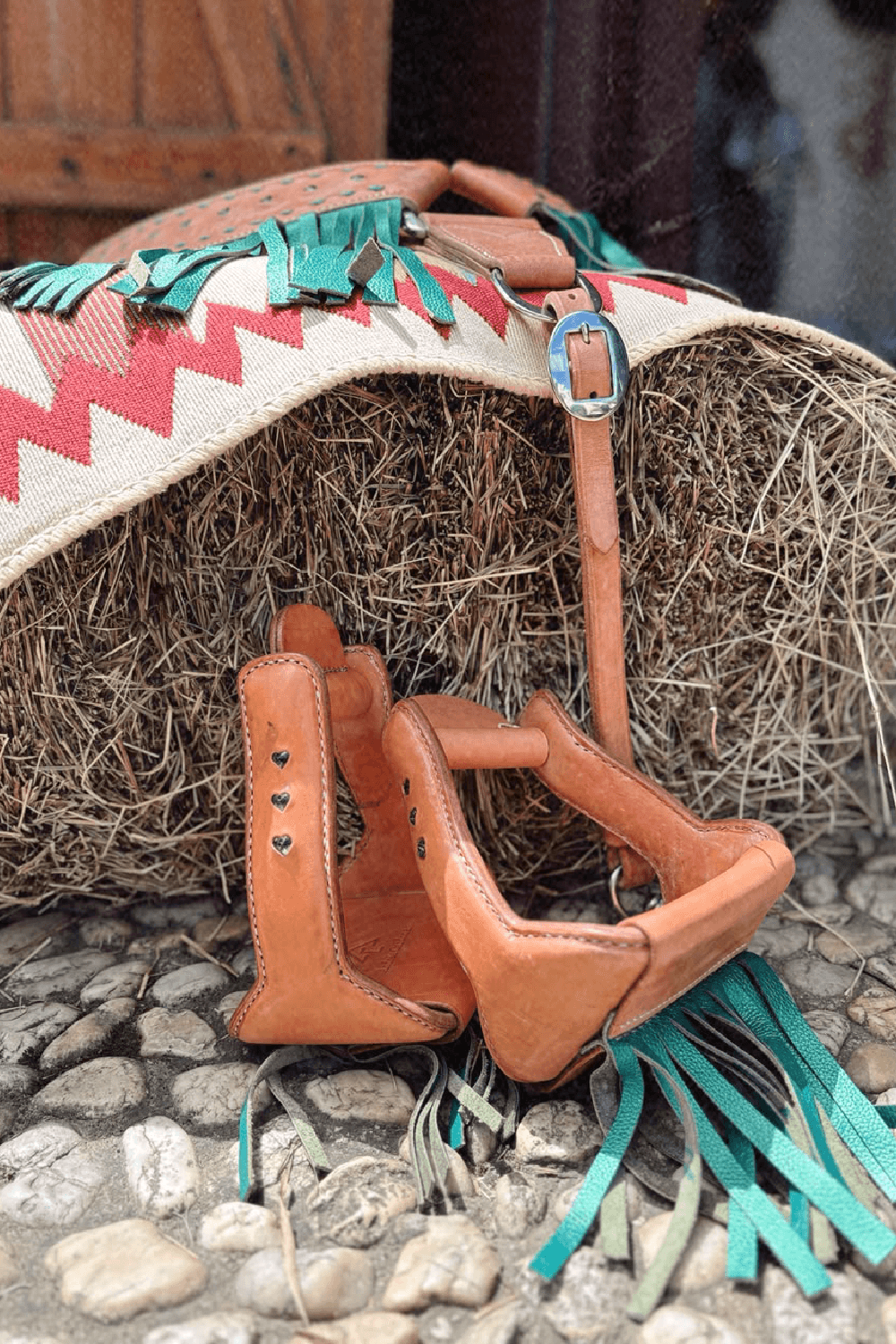 Wild West Turquoise/Estribos de Flecos